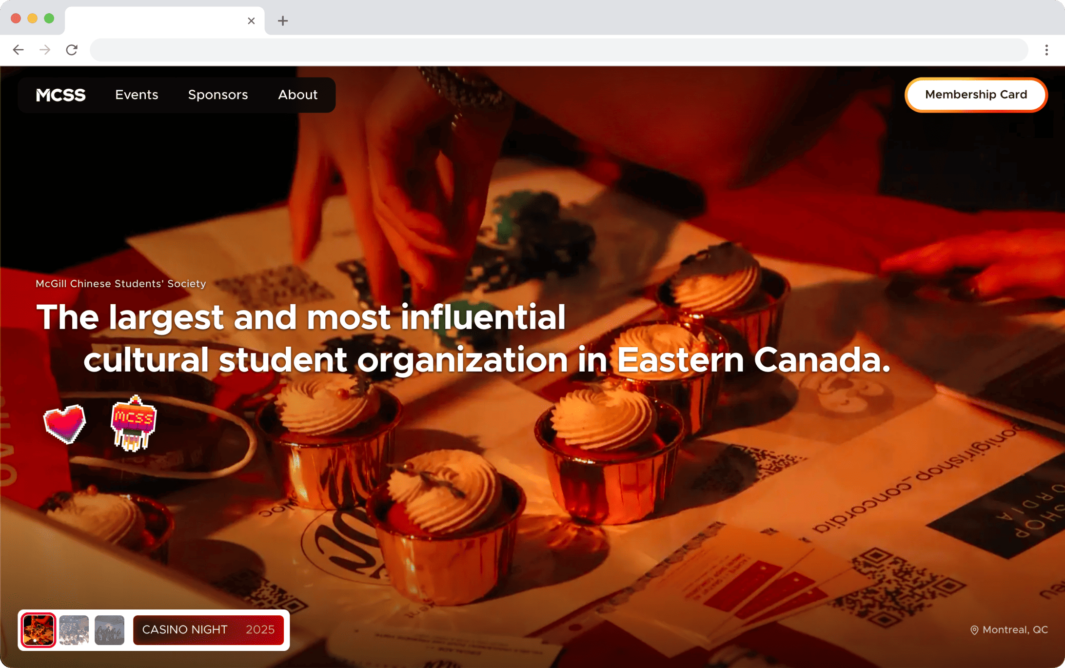 MCSS homepage desktop preview