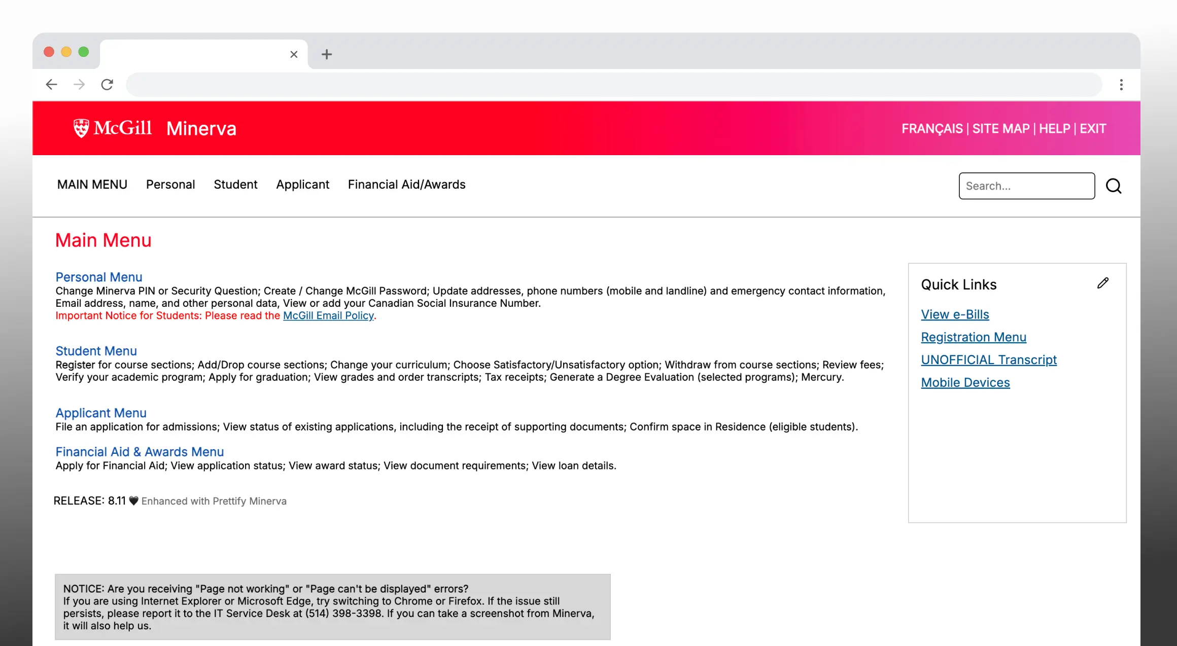 Minerva after Prettify extension